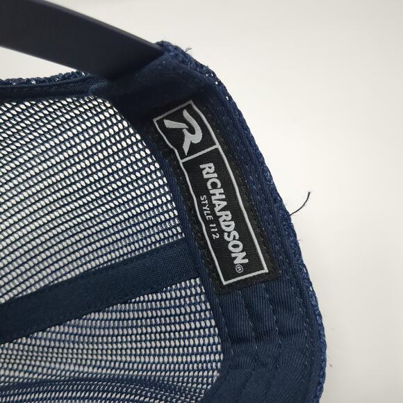 ACE Snapback Mesh Back Trucker Hat Blue One Size Adjustable Richardson - Picture 9 of 10